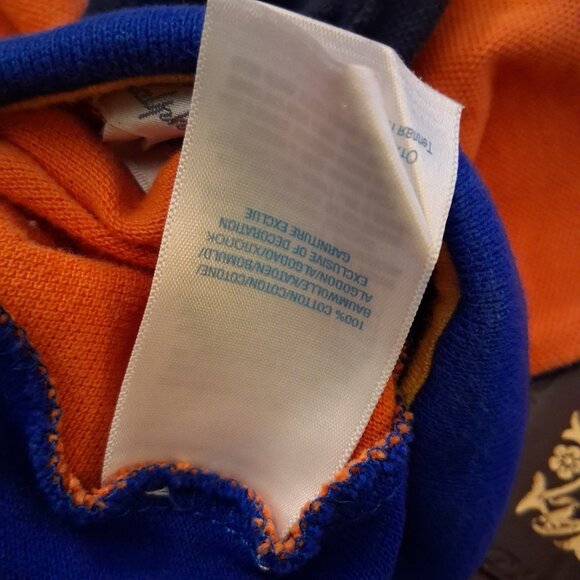 Ralph Lauren Polo Shirt Romper Outfit Baby 9M Rugby Blue Colorblock Preppy - Picture 8 of 16